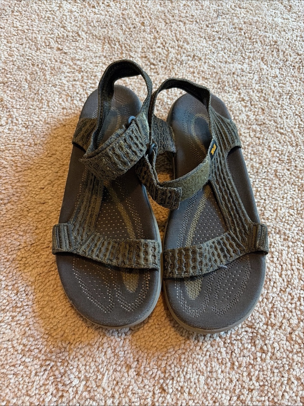 Teva Terra Float Mens Size Green Size 9 Sandals Knit Hook and Loop